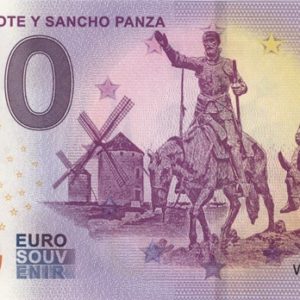 0 Euro Souvenir Espagne Don Quijote Y Sancho Panza 2019-1 Neuf