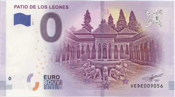 0 Euro Souvenir Espagne Patio De Los Leones 2019-1 Neuf
