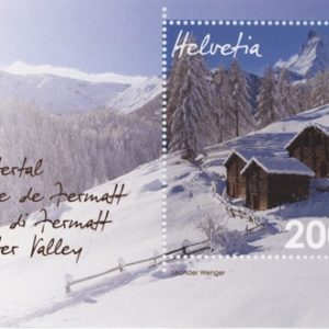 Timbres Bloc Spécial 2013 Paysage Suisse Vallée de Zermatt Neuf