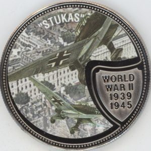 Liberia 10 Dollars 2001 Seconde Guerre mondiale "Stukas" (unz)