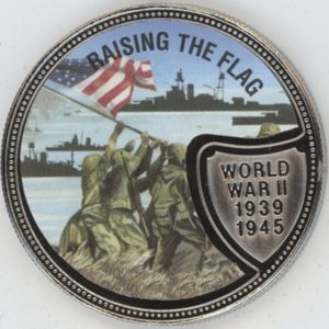 Liberia 10 Dollars 2001 Seconde Guerre mondiale "Raising The Flag" (unz)