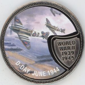 Liberia 10 Dollars 2001 Seconde Guerre mondiale "D-Day June 1944" (unz)