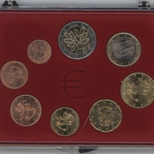 Série Euro Finlande 2004 avec 2 Euro comm. Elargissement de l'UE (unz)