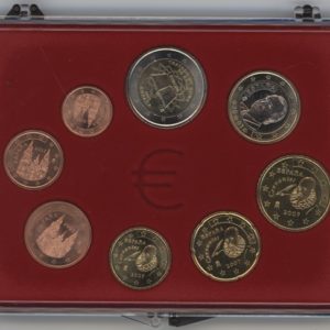Série Euro Espagne 2007 avec 2 Euro comm. Traité de Rome (unz)