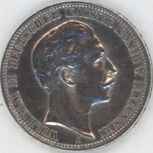 Germany Prussia 3 Mark 1909 A (ss+) en argent