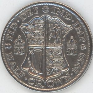 Grande-Bretagne Half Crown 1929 George V (ss+) en argent