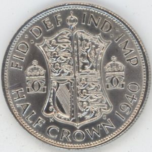Grande-Bretagne Half Crown 1940 George VI (vz) en argent
