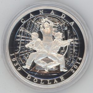 Canada 1 Dollar 2014 Déclaration de la seconde guerre mondiale (Fdc) en argent
