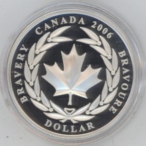 Canada 1 Dollar 2006 Médaille de la bravoure (Fdc) en argent