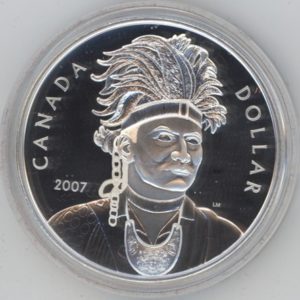 Canada 1 Dollar 2007 Thayendanegea (Fdc) en argent