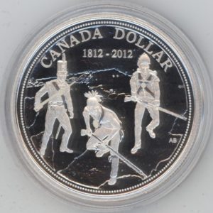 Canada 1 Dollar 2012 Guerre de 1812 (Fdc) en argent