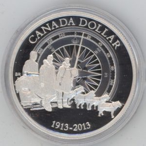 Canada 1 Dollar 2013 Expédition arctique (Fdc) en argent