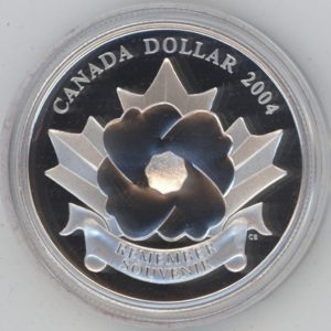 Canada 1 Dollar 2004 Le coquelicot (Fdc) en argent