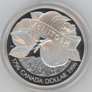 Canada 1 Dollar 1996 Pomme McIntosh (Fdc) en argent