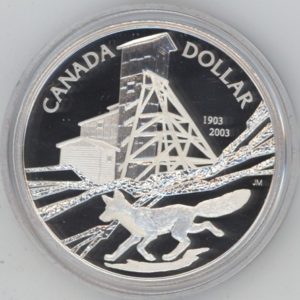 Canada 1 Dollar 2003 Cobalt anniversaire (Fdc) en argent