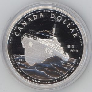 Canada 1 Dollar 2010 Centenaire de la marine royale canadienne (Fdc) en argent