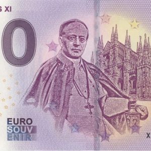 0 Euro Souvenir Allemagne Pope Pius XI 2019-1 Neuf