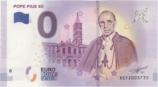 0 Euro Souvenir Allemagne Pope Pius XII 2019-1 Neuf