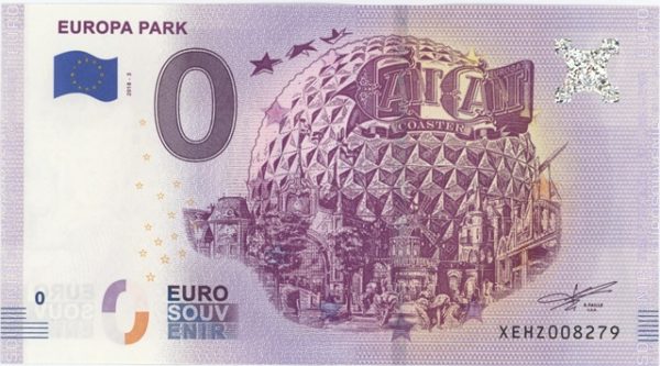 0 Euro Souvenir Allemagne Europa-Park Can Can Coaster 2018-3 Neuf