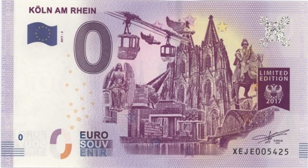 0 Euro Souvenir Allemagne Köln Am Rhein Limited Edition 2017-3 Neuf
