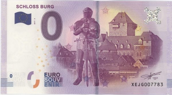 0 Euro Souvenir Allemagne Schloss Burg 2017-3 Neuf