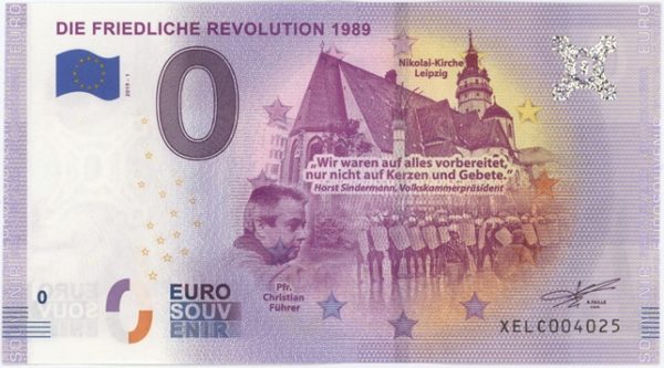 0 Euro Souvenir Allemagne Die Friedliche Revolution 1989 2019-1 Neuf
