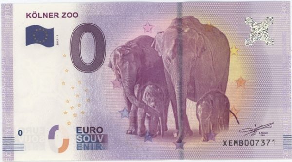 0 Euro Souvenir Allemagne Kölner Zoo 2017-1 Neuf