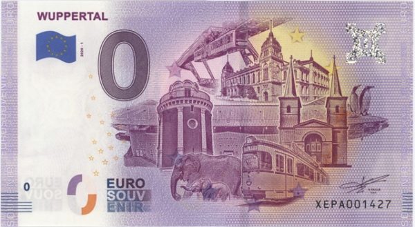 0 Euro Souvenir Allemagne Wuppertal 2020-1 Neuf