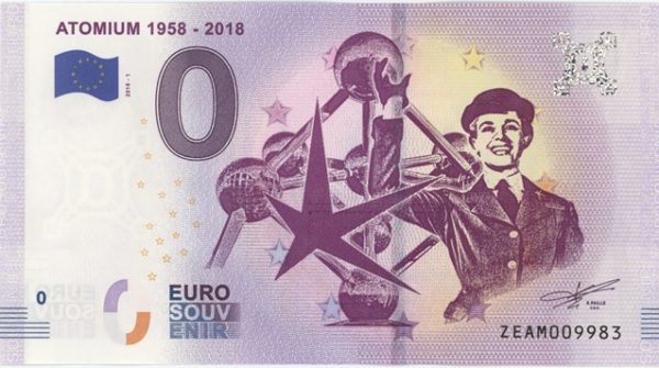 0 Euro Souvenir Belgique Atomium 1958-2018 / 2018-1 Neuf