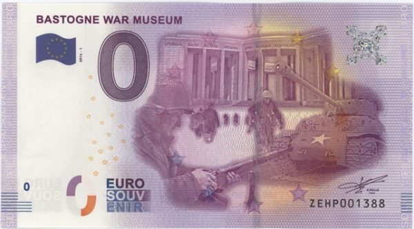 0 Euro Souvenir Belgique Bastogne War Museum 2016-1 Neuf