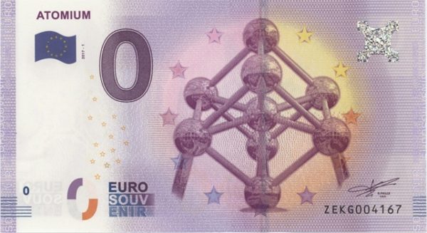 0 Euro Souvenir Belgique Atomium 2017-1 Neuf