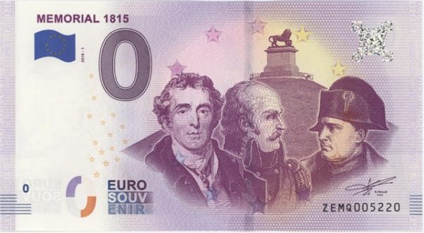0 Euro Souvenir Belgique Memorial 1815 / 2018-1 Neuf