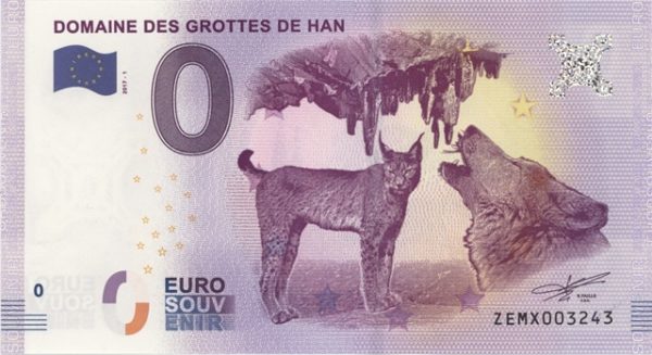 0 Euro Souvenir Belgique Domaine Des Grottes De Han 2017-1 Neuf