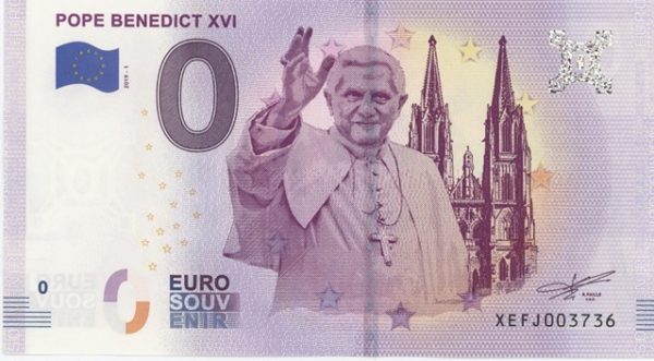 0 Euro Souvenir Allemagne Pope Benedict XVI 2019-1 Neuf