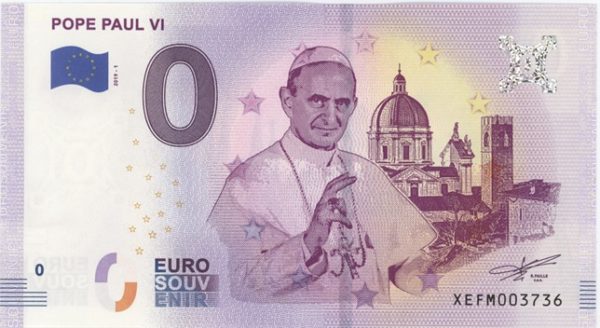 0 Euro Souvenir Allemagne Pope Paul VI 2019-1 Neuf