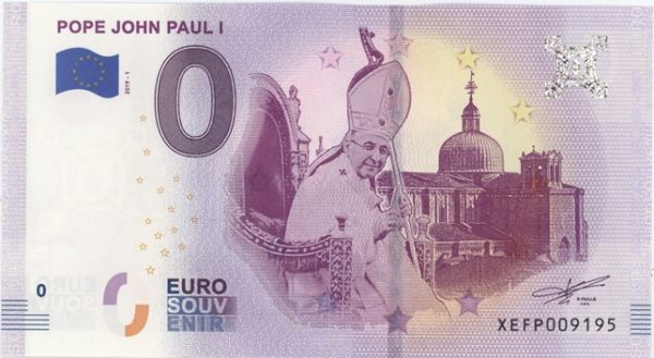 0 Euro Souvenir Allemagne Pope John Paul I 2019-1 Neuf