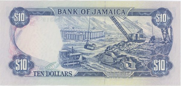 Jamaïque 10 Dollars 1991 Neuf – Image 2