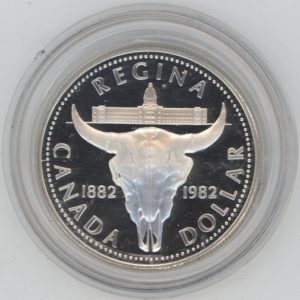 Canada 1 Dollar 1982 Élisabeth II Regina (F.d.c.) en argent
