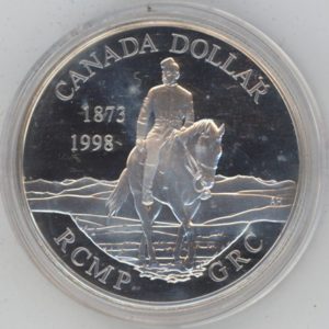 Canada 1 Dollar 1998 Anniversaire de la Gendarmerie royale (unz) en argent