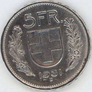 5 Francs 1931 (ss+)