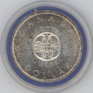 Canada 1 Dollar 1964 Conférences de Charlottetown et de Québec (ss) en argent