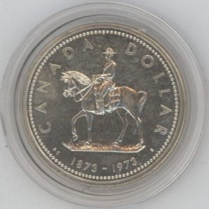 Canada 1 Dollar 1973 Centenaire de la Gendarmerie royale (F.d.c.) en argent