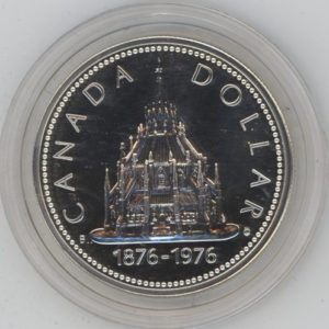 Canada 1 Dollar 1976 Bibliothèque du parlement (F.d.c.) en argent
