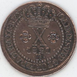 Brésil 10 Réis 1821 João VI (ss-vz)