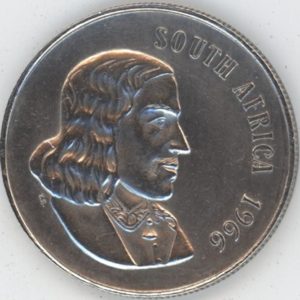 Afrique du Sud 1 Rand 1966 en Anglais - SOUTH AFRICA (vz) en argent