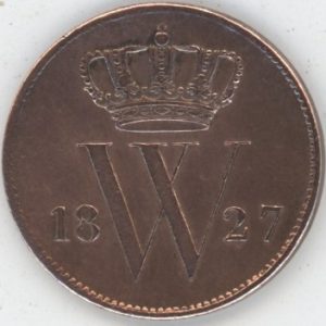 Pays-Bas 1 Cent 1827 Guillaume Ier (ss+)