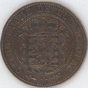 Luxembourg 10 Centimes 1854 Guillaume III (ss)