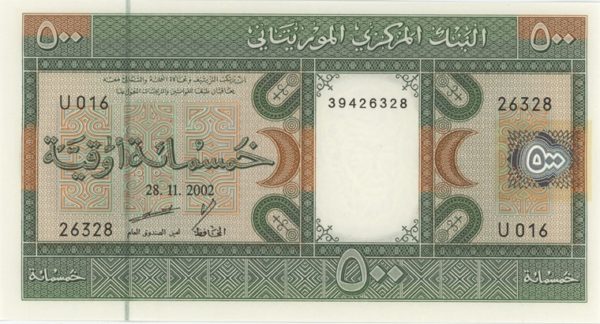 Mauritanie 500 Ouguiya 2002 Neuf
