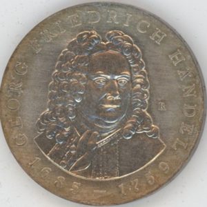 DDR 20 Mark 1984 Georg Friedrich Händel (-stgl) en argent