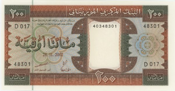 Mauritanie 200 Ouguiya 2002 Neuf